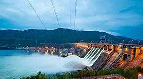 View of a hydroelectric dam