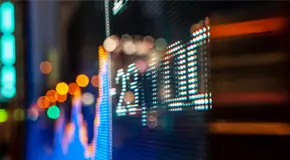 Blurred close-up of data on a screen