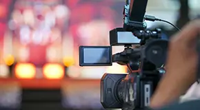 Video camera with stream at a concert